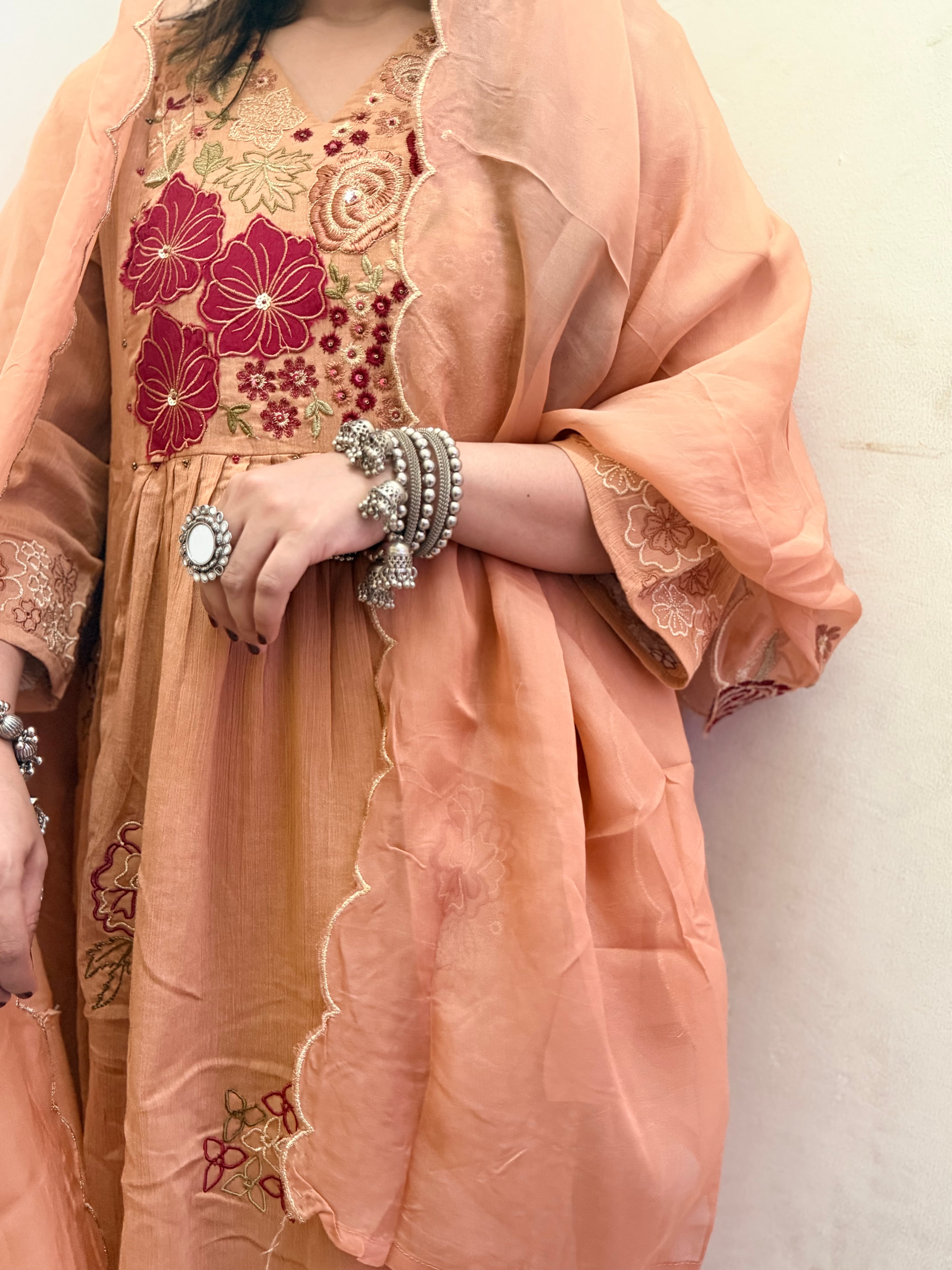 Dusty Peach Crush Cotton Set